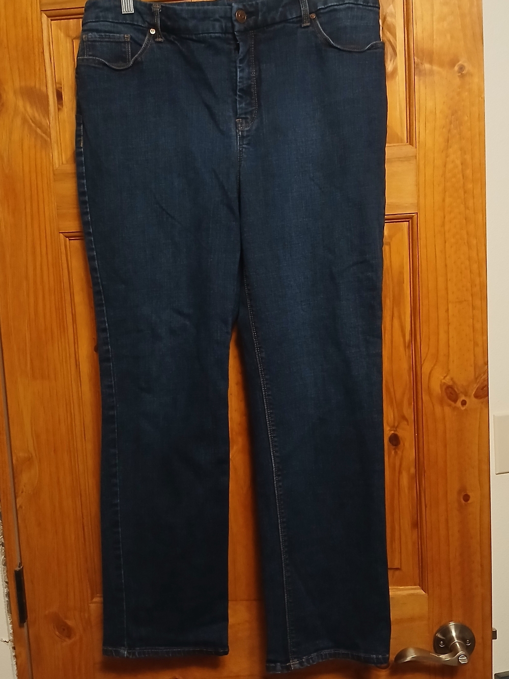 Chico's Dark Blue So Lifting Slim Leg Jeans